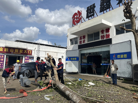 臺(tái)風(fēng)”摩羯“災(zāi)后重建工作